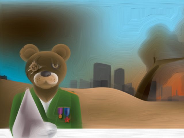Bear at war