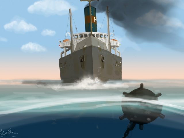 Ship and mine